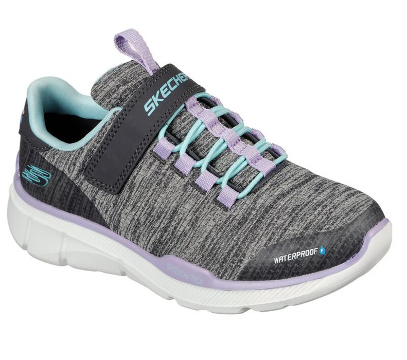 Skechers Flickor Grå/Ljus Turkos Sneakers - Relaxed Fit: Equalizer 3.0 - Mbrace - Sverige (MEXZD-214